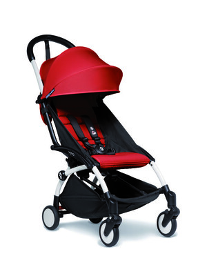 Babyzen YOYO2 Stroller White Frame with Red 6+ Color Pack